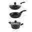 5pc Black Marble Non-Stick Cookware Set Product Image